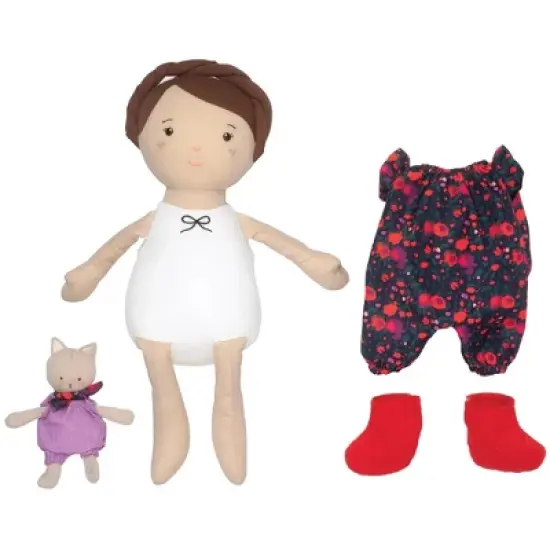 Manhattan Toy Playdate Friends Freddie Machine Washable and Dryer Safe 14 Inch Doll with Companion Stuffed Animal image {3}