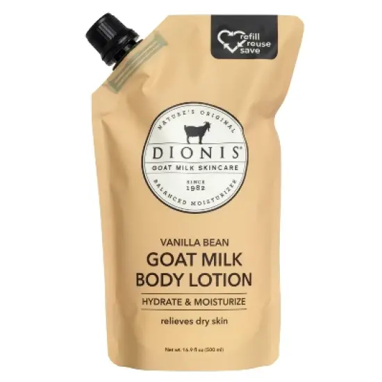 Dionis Goat Milk Body Lotion Refill Pouch Vanilla Bean, 16.9 oz image {4}