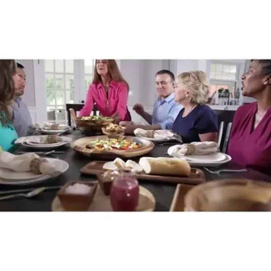 18" Acacia Grand Centerpiece Platter - Lipper International image {8}