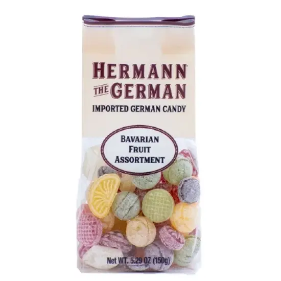 Hermann the German Bavarian Fruit Assortment Hard Candy 5.29 oz. / 150 g (Pack of 2) image {1}