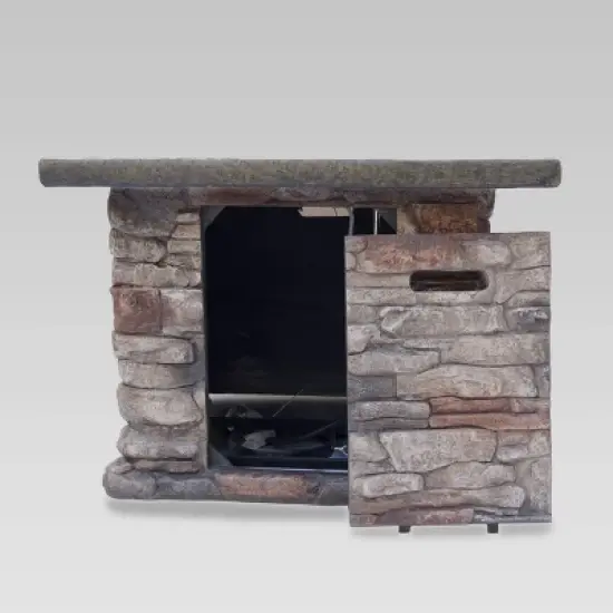 32" Stonewall Fire Pit Natural Stone - Christopher Knight Home image {2}