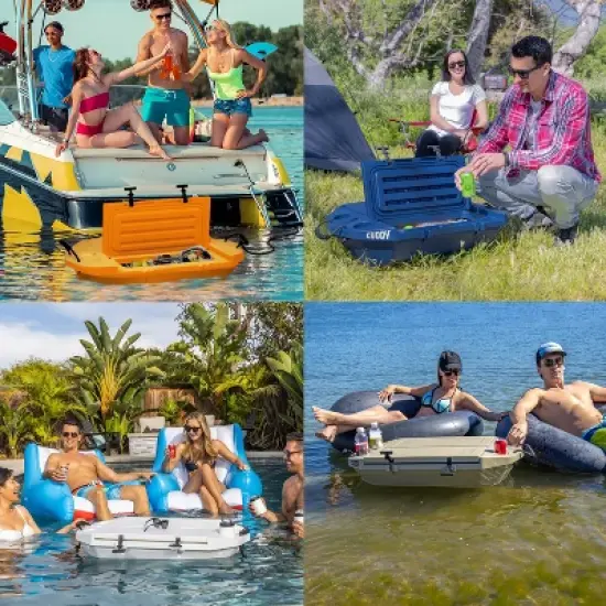 Cuddy Floating Cooler and Dry Storage Vessel - 40QT - Amphibious Hard Shell Design image {2}