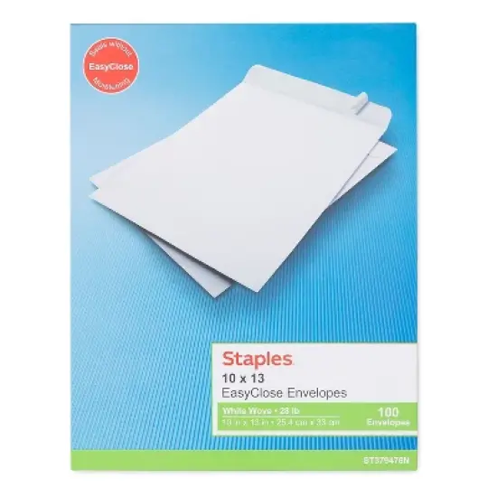 MyOfficeInnovations EasyClose Catalog Envelopes 10"L x 13"H White 100/BX 379476 image {1}