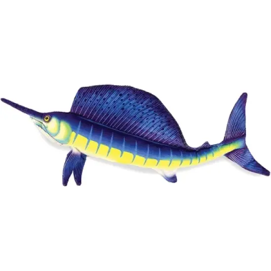 Underwraps Real Planet Sword Fish Blue 35.5 Inch Realistic Soft Plush image {1}
