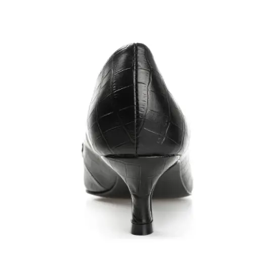 Journee Collection Womens Celina Kitten Heel Loafer Square Toe Pumps image {2}
