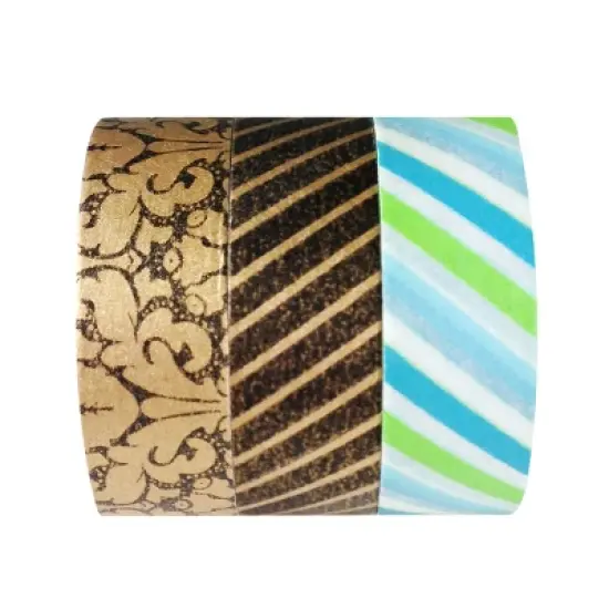 Wrapables Father's Day Patterns Japanese Washi Masking Tape (Set of 3) image {2}