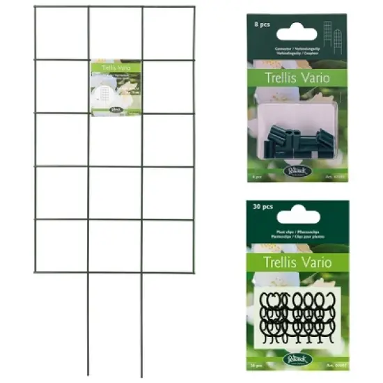 Medium Grid 27.5" Galvanized Steel Plant Trellis Kit &ndash; Durable & Versatile Support for Climbing Plants image {8}