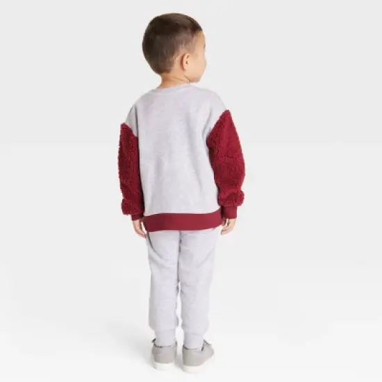 Toddler Boys' Marvel Spider-Man Solid Top and Bottom Set - Red/Gray image {1}