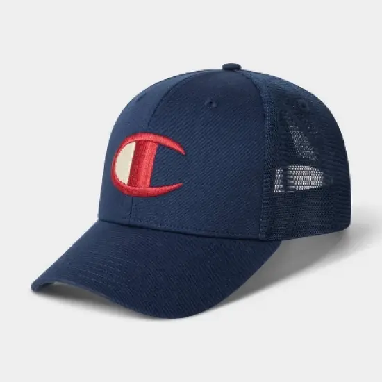 Champion Adult Logan Twill Trucker Hat - Navy image {3}