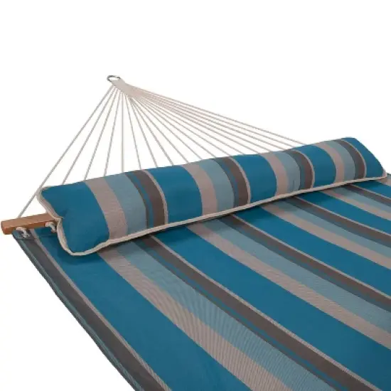 Algoma 13' Quick Dry Hammock with Pillow - Ocean Stripe image {2}
