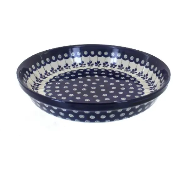 Blue Rose Polish Pottery 879 Zaklady Pie Plate image {6}