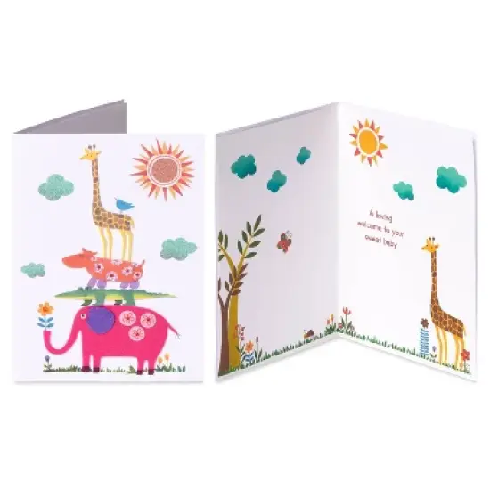 3ct Cards Jungle Bottles and Blocks Baby - PAPYRUS image {2}