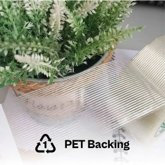 PSBM 24 Rolls Clear Reinforced Filament Tape, 2" x 60 Yards, 4.8 Mil,  Industrial Grade image {5}