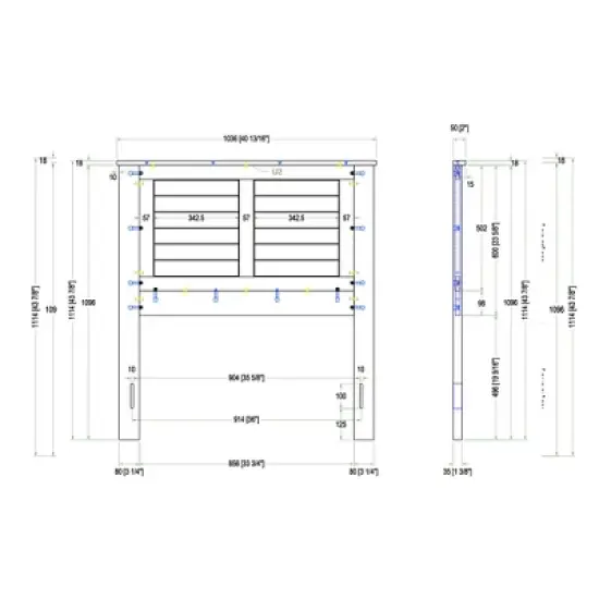 Glenwillow Home Campagne Wood Panel Headboard image {4}
