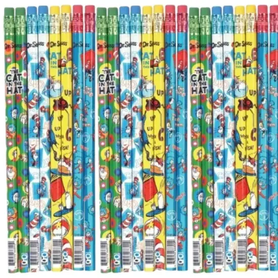 Cat in the Hat Pencils (12 Pack) - Assorted Designs, #2 HB Lead image {4}