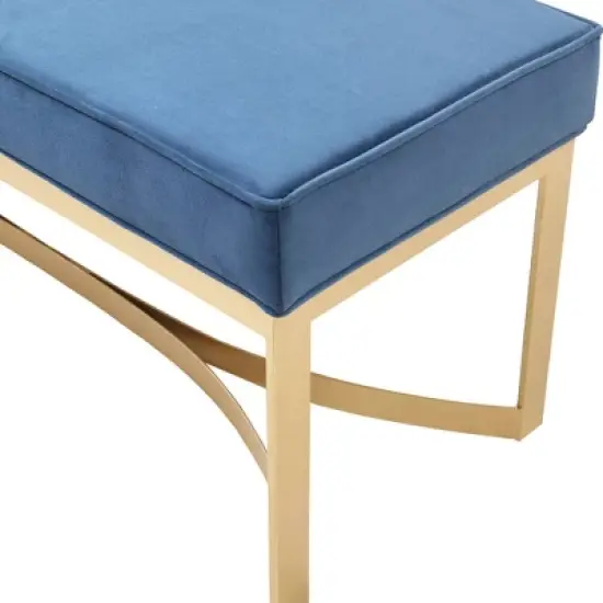 Secor Upholstered Accent Bench with Metal Base - Martha Stewart image {4}