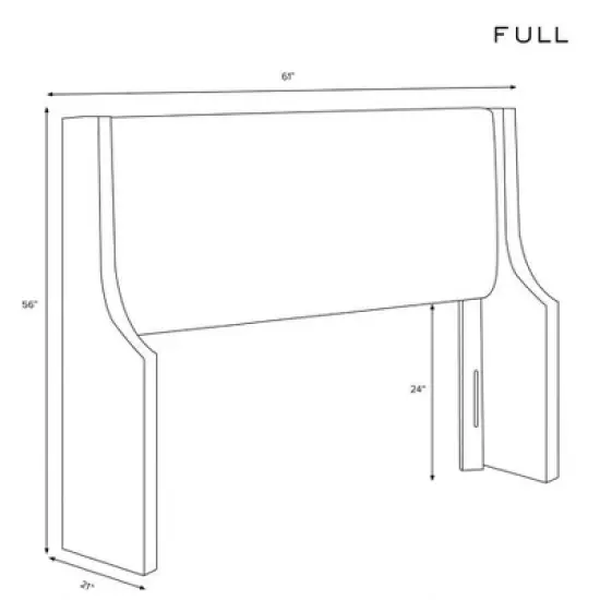 Dianna Swoop Arm Wingback Headboard in Velvet - Skyline Furniture image {3}