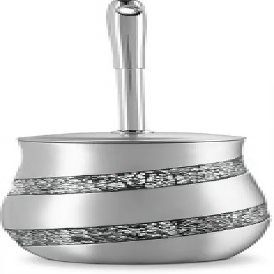 Creative Scents Silver Mosaic Toilet Bowl Brush with Holder image {4}