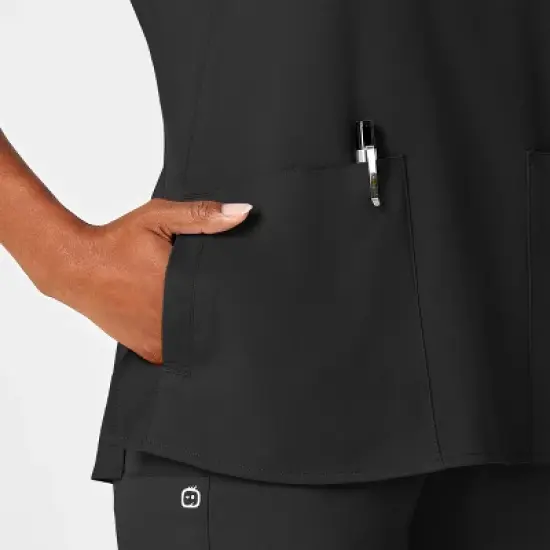 Wink PRO Women's 4 Pocket Notch Neck Scrub Top image {5}