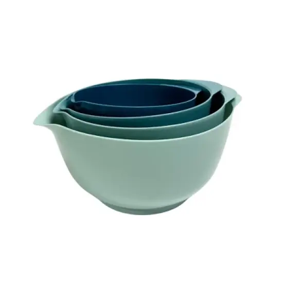 Lexi Home 4-Piece Nested Plastic Mixing Bowl Set with Non-Skid Base image {5}