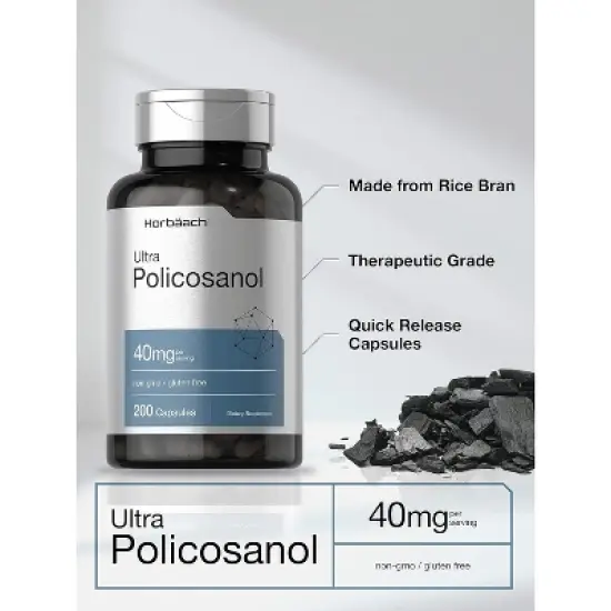 Horbaach Policosanol 40mg | 200 Capsules image {2}