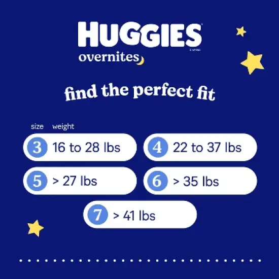 Huggies Overnites Diapers Jumbo Pack - Size 4 - 21ct image {10}