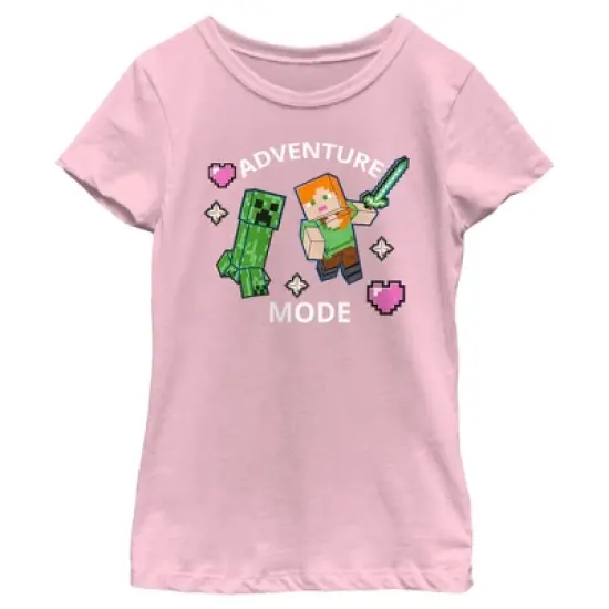 Girl's Minecraft Adventure Mode Alex and Creeper T-Shirt image {3}