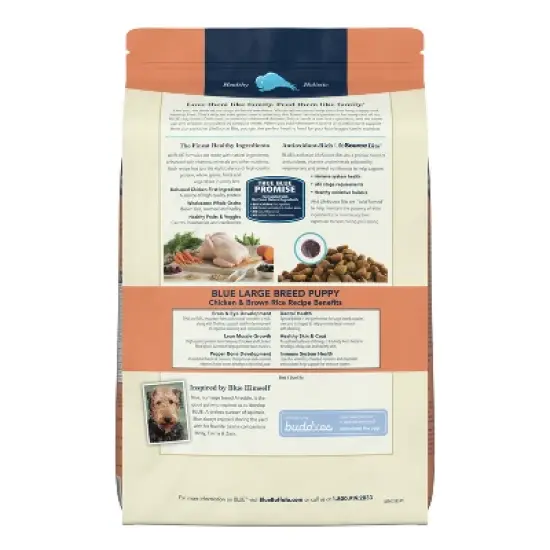 Blue Buffalo Life Protection Formula Natural Puppy Large Breed Dry Dog Food with Chicken and Brown Rice image {1}