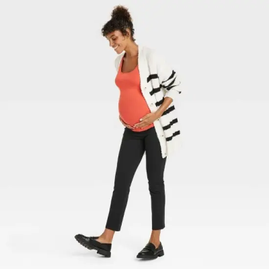 Over Belly Ponte Skinny Maternity Pants - Isabel Maternity by Ingrid & Isabel&trade; Black image {2}