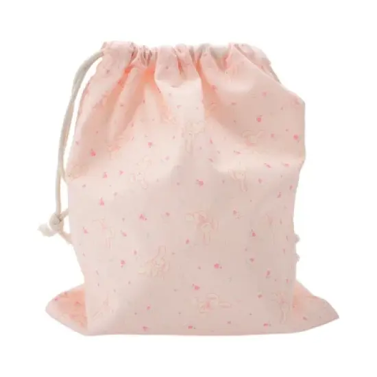 Unique Bargains Long-Eared Rabbit Drawstring Makeup Bag Pink 1 Pc image {6}