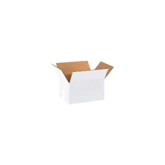 Box Partners Corrugated Boxes 10" x 8" x 6" White 25/Bundle 1086W image {4}