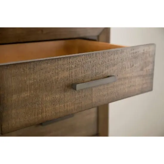 6pc Aurora Mid-Century Brown Bedroom Set with Upholstered Bed - Abbyson Living image {10}