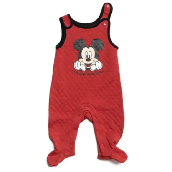 Disney Mickey Mouse Baby Bodysuit and Snap French Terry Overall Newborn to Infant  image {4}