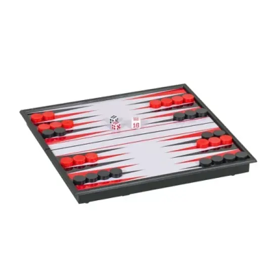 WE Games Foldable Travel Magnetic Backgammon Set image {3}