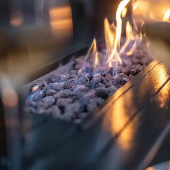 Garden Comfort Rectangle Aluminum Outdoor  Fire Pit Table Mocha image {5}