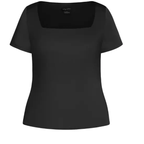 Women's Plus Size Suited Sleeve Top  - Black | CITY CHIC image {2}