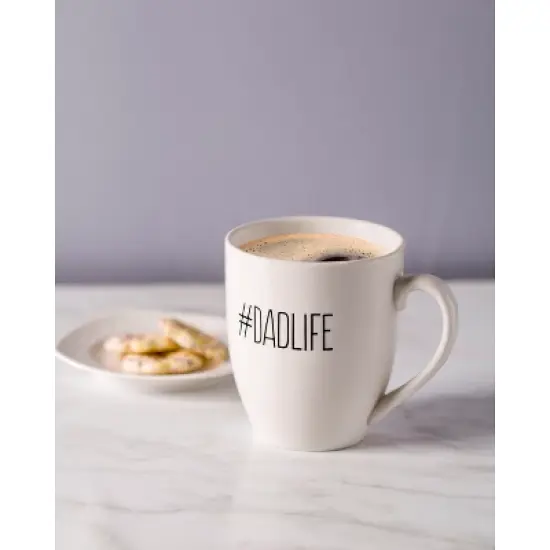 Pearhead Dadlife/Fuel Gauge Ceramic Mug drinkware - White 16oz image {4}