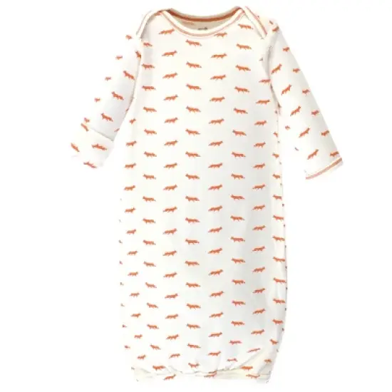 Touched by Nature Baby Organic Cotton Long-Sleeve Gowns 3pk, Prints, 0-6 Months image {2}
