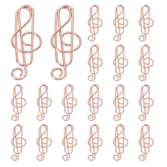 Unique Bargains Metal Funny Bookmarks Planner Decorative Exquisite Paper Clip 20 Pcs image {6}