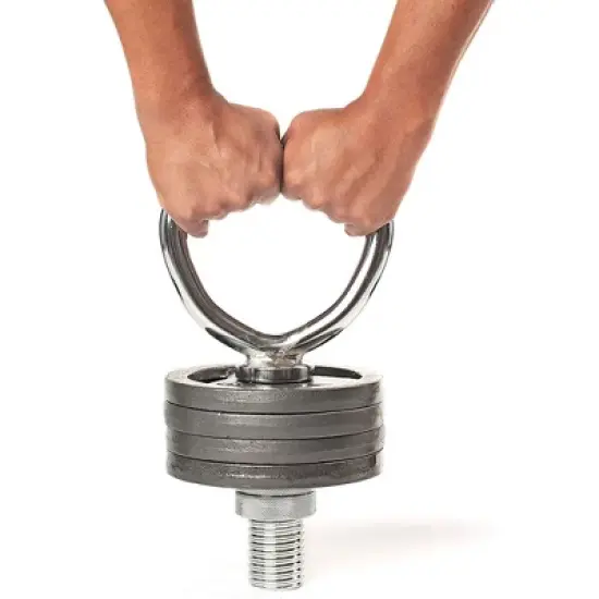 NewMe Fitness Home Workout Strength Training Kettlebell Handle for Weight Plates with Ergonomic Grip, Holds up to 900 Pounds image {3}