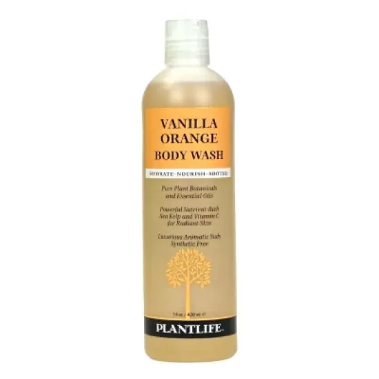 Plantlife Vanilla Orange Body Wash &ndash; Gentle, Moisturizing & Natural &ndash; GMO & Gluten-Free &ndash; Made in USA with Pure Ingredients &ndash; 14 oz image {5}
