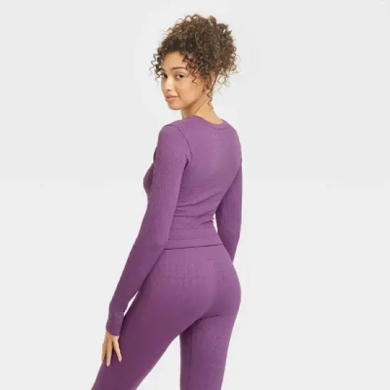 Women's Textured Seamless Long Sleeve Top - JoyLab&trade; image {1}