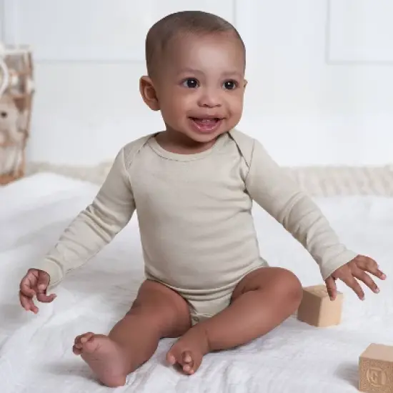 Gerber Baby 4pk Long Sleeve Onesies image {10}