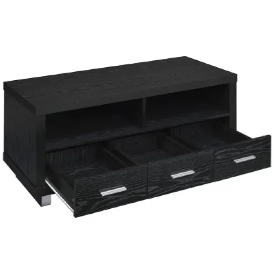 Alton 3 Drawer TV Stand for TVs up to 55" Black Oak - Coaster image {2}