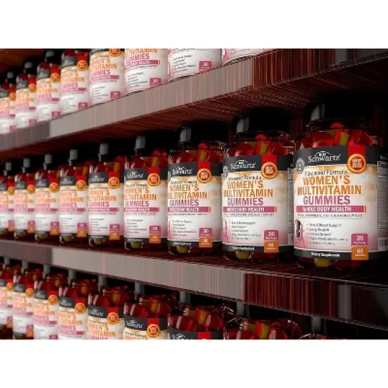 Women's Multivitamin Gummies with Vitamin A C B6 B12 D & E, Multivitamin Support for Bone, Breast, Skin, Joint & Energy Health, Bioschwartz, 60ct image {6}