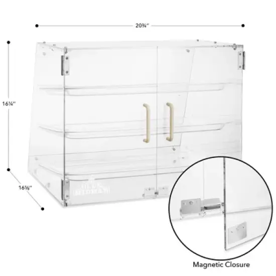Olde Midway 3-Tier Acrylic Bakery Display Case with Trays image {4}