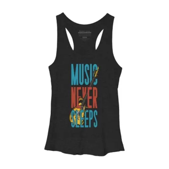 Women's Design By Humans music never sleeps By solon2020 Racerback Tank Top image {2}