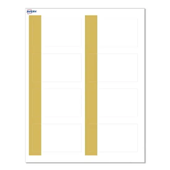 Avery&reg; Cards, 2" x 3.5", Dipped Gold Edge, Matte White, 80ct image {9}