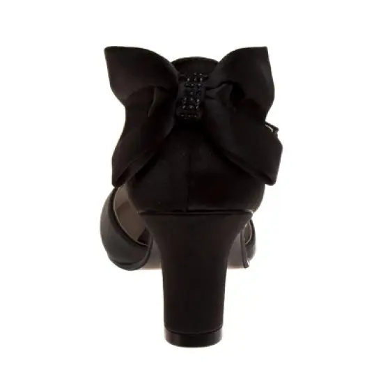 Badgley Mischka Girls' Wedding Shoes Back Bow With Hook and Loop- Perfect for Parties, Weddings, and Special Occasions (Little Kid/ Big Kids) image {3}