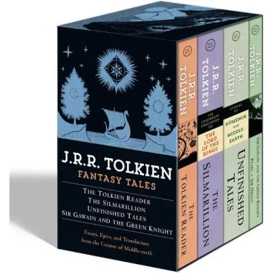 Tolkien Fantasy Tales Box Set (the Tolkien Reader, the Silmarillion, Unfinished Tales, Sir Gawain and the Green Knight) - by  J R R Tolkien image {1}